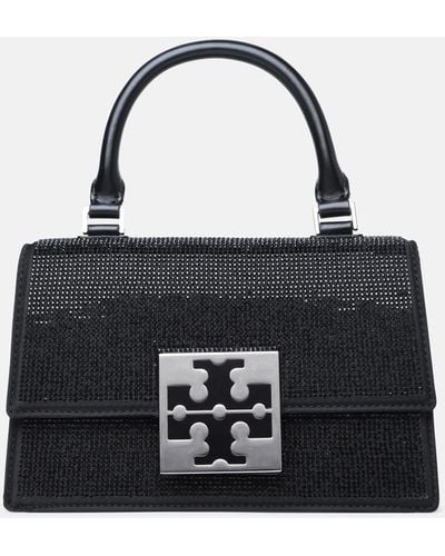Tory Burch 'bon Bon' Recycled Nylon And Leather Mini Bag - Black