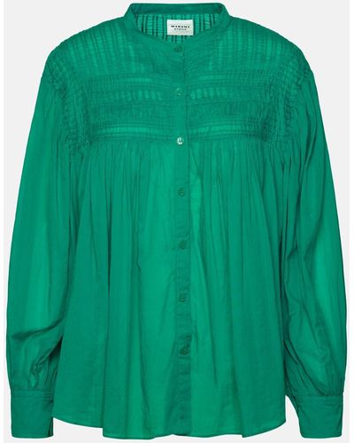 Isabel Marant Marant Étoile 'plalia' Emerald Cotton Shirt - Green