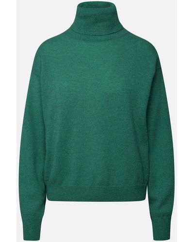 Crush Cashmere Turtleneck Sweater - Green