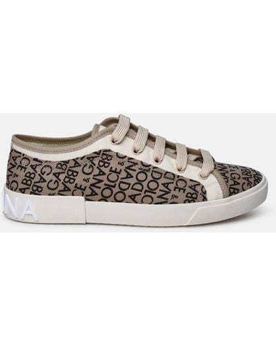 Dolce & Gabbana Fabric Sneakers - Natural