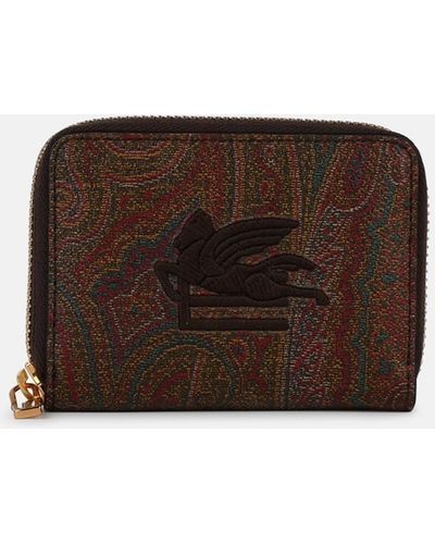Etro 'arnica' Leather Wallet - Brown