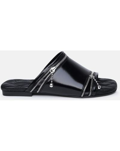 Burberry Leather Slippers - Black