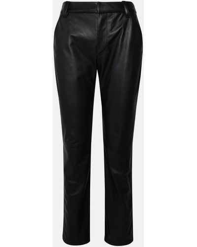 Ferrari Leather Pants - Black