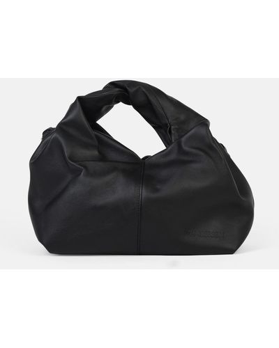 JW Anderson Leather Hobo Twister Bag - Black