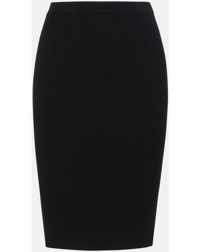 Saint Laurent Wool Blend Skirt - Black