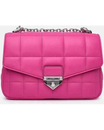 MICHAEL Michael Kors Fuchsia Leather Soho Crossbody Bag - Pink