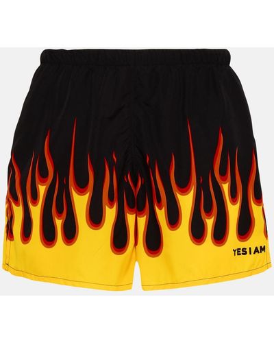 YES I AM Costume Surf On Fire - Black