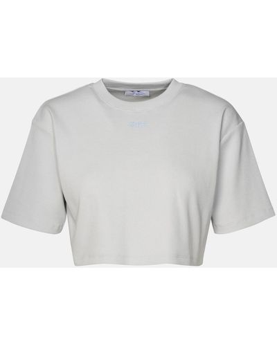Off-White c/o Virgil Abloh Gray Cotton T-shirt