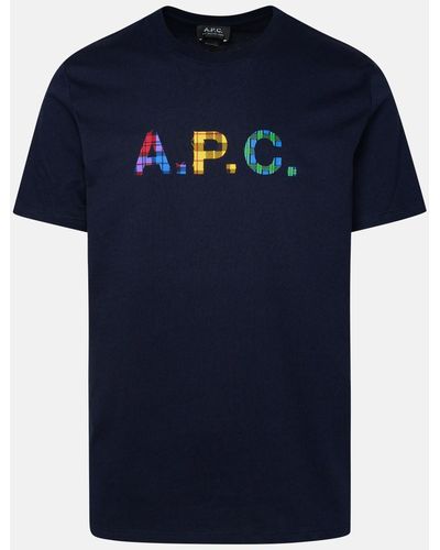 A.P.C. Derek Blue Cotton T-shirt