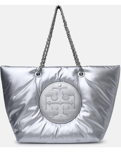 Tory Burch 'ella' Polyester Shopping Bag - Gray