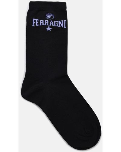 Chiara Ferragni Cotton Blend Sock - Black