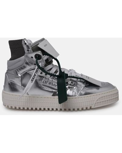 Off-White c/o Virgil Abloh Off Court 3.0 Sneakers In Laminated Leather Blend - Metallic