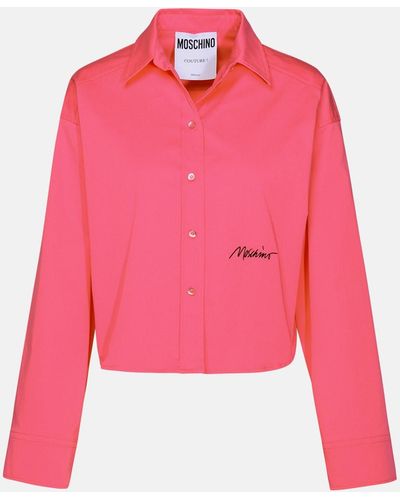 Moschino Logo Long-Sleeved Shirt - Pink