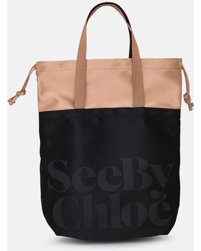 See By Chloé See By Chloé Polyester Shopping Bag - Black