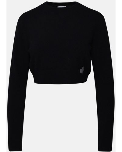Patou Merino Wool Blend Sweater - Black
