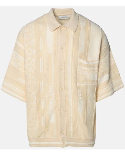 Laneus Cotton Polo Shirt - Natural