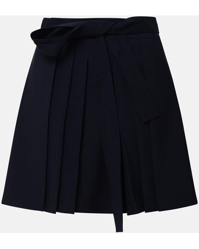 KENZO Virgin Wool Miniskirt - Blue