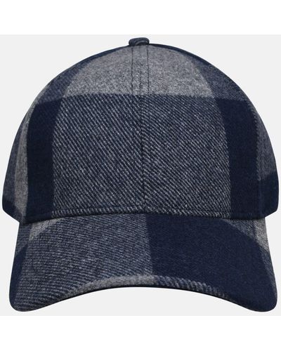 Woolrich Two-tone Wool Blend Cap - Blue