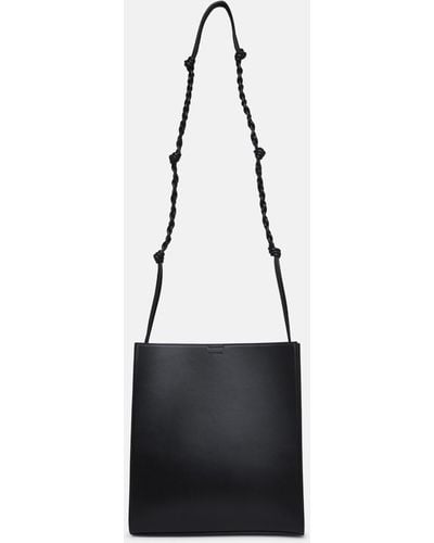 Jil Sander Medium Tangle Bag In Leather - White