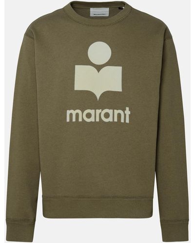 Isabel Marant Mikoy Sweatshirt In Khaki Cotton Blend - Green