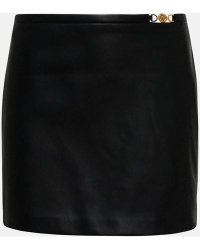 Versace Leather Miniskirt - Black