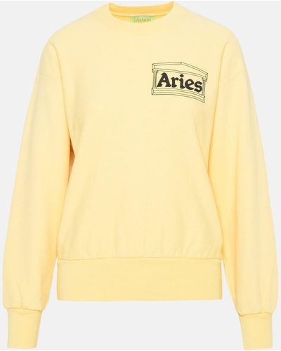 Aries Alabaster Cotton Jersey Fleece Premium Temple Sweatshirt - White