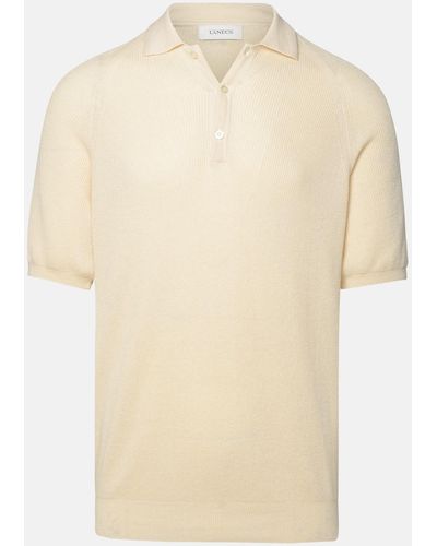 Laneus Cotton Polo Shirt - Natural