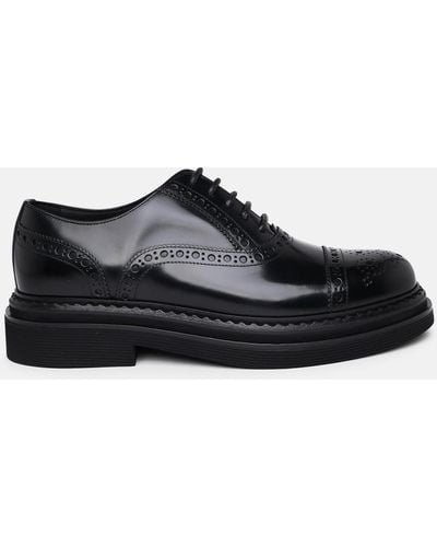 Dolce & Gabbana Day Classic Leather Lace-up Shoes - Black