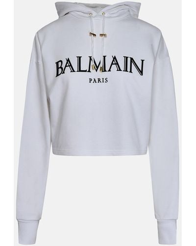 Balmain Cotton Sweatshirt - Gray