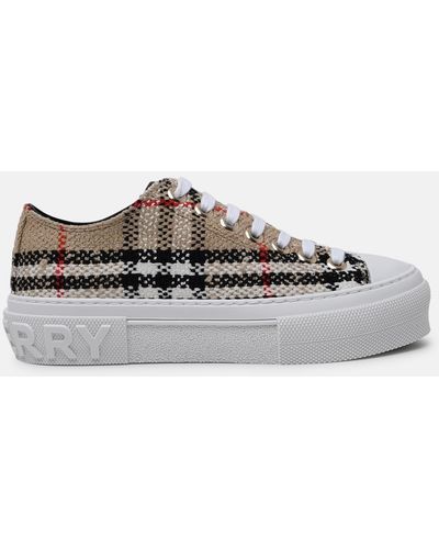 Burberry Jack Cotton Blend Sneakers - Natural