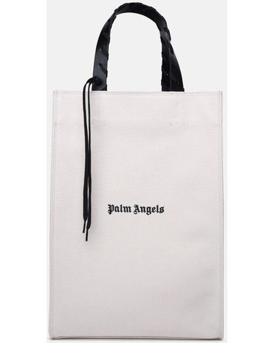 Palm Angels Cotton Tote Bag - White