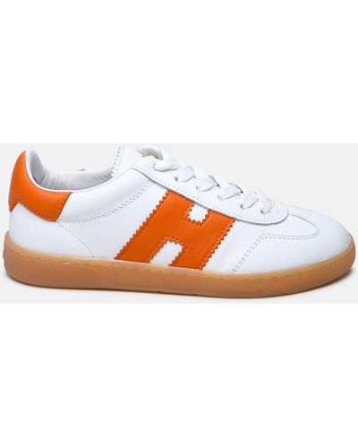 Hogan Leather Sneakers - Orange