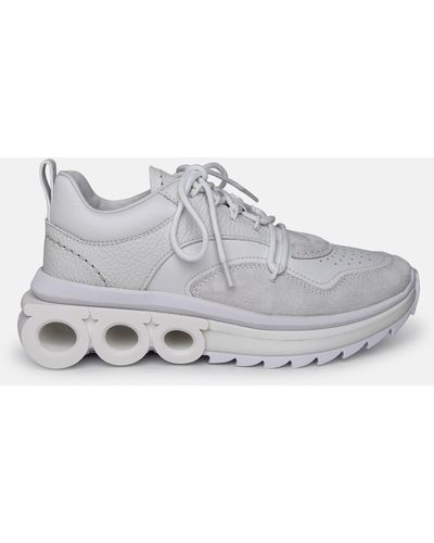 Ferragamo Leather Sneakers - Gray