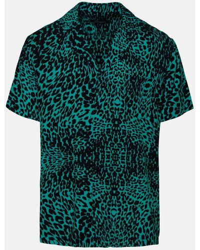 BENEVIERRE Leopard Viscose Leo Shirt - Green