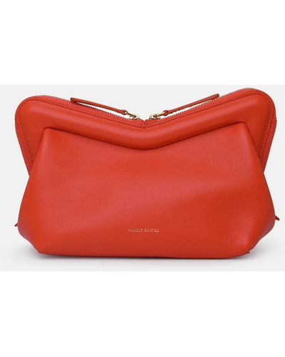 Mansur Gavriel Mini Frame Handbag In Leather - Red