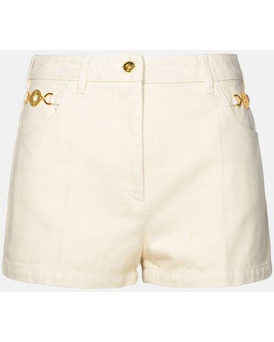 Patou Cotton Mini Shorts - Natural