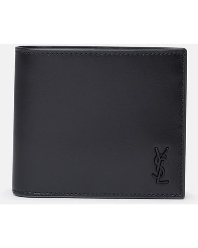 Saint Laurent Matte Leather Wallet - Black