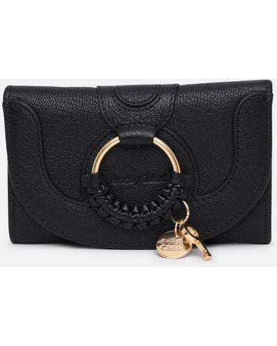 See By Chloé See By Chloé Leather Hana Compact Wallet - Black