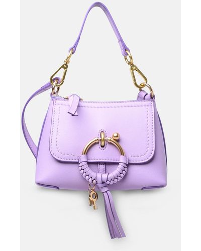 See By Chloé See By Chloé 'joan' Mini Lilac Cowhide Crossbody Bag - Purple
