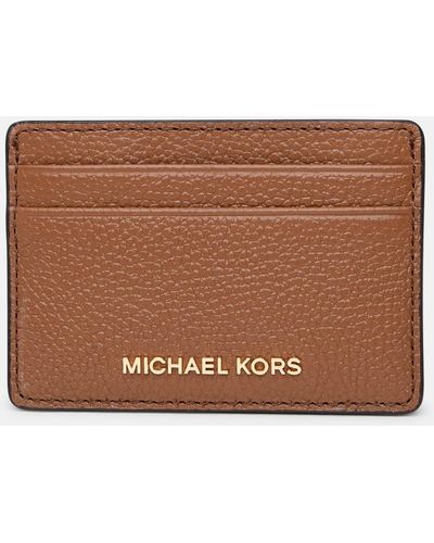 MICHAEL Michael Kors Leather Card Holder - Brown