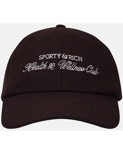 Sporty & Rich Wool Cap - Black