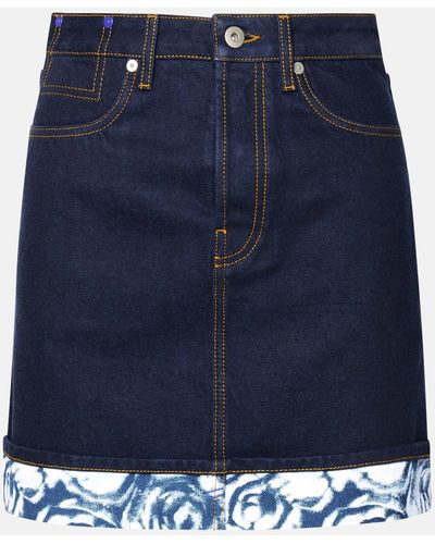 Burberry Indigo Cotton Miniskirt - Blue
