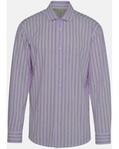 Brian Dales Two-color Polyamide Blend Shirt - Purple