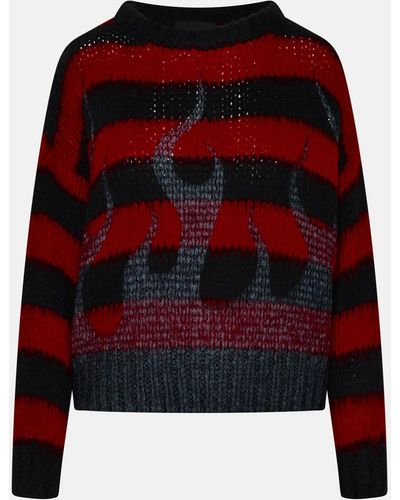 Vision Of Super Striped Wool Blend Sweater - Red