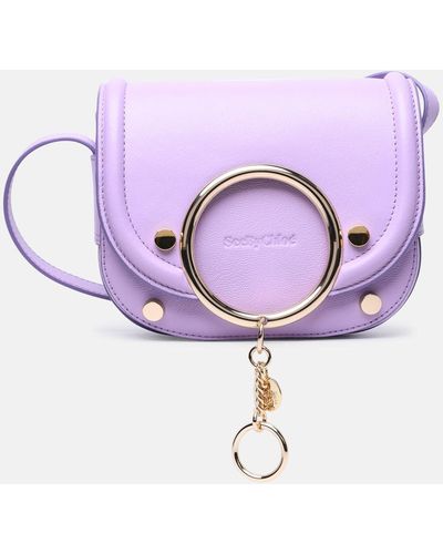 See By Chloé See By Chloé 'mara' Small Lilac Cowhide Crossbody Bag - Purple