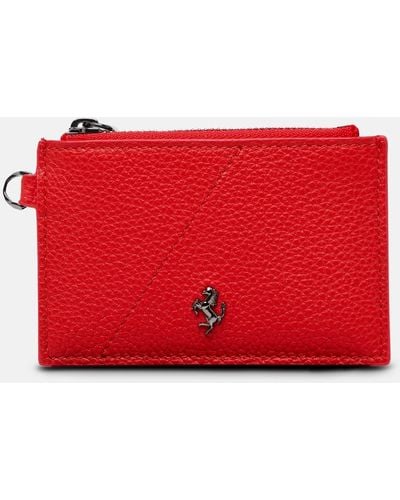Ferrari Leather Cardholder - Red