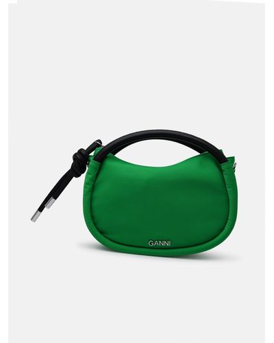 Ganni Polyester Knot Mini Bag - Green