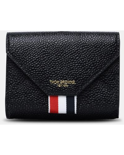 Thom Browne Grained Leather Purse - Black