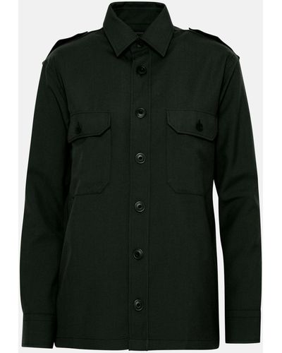 Destin Cashmere Wool Shirt - Black