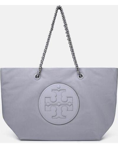 Tory Burch 'ella' Recycled Nylon Shopping Bag - Gray